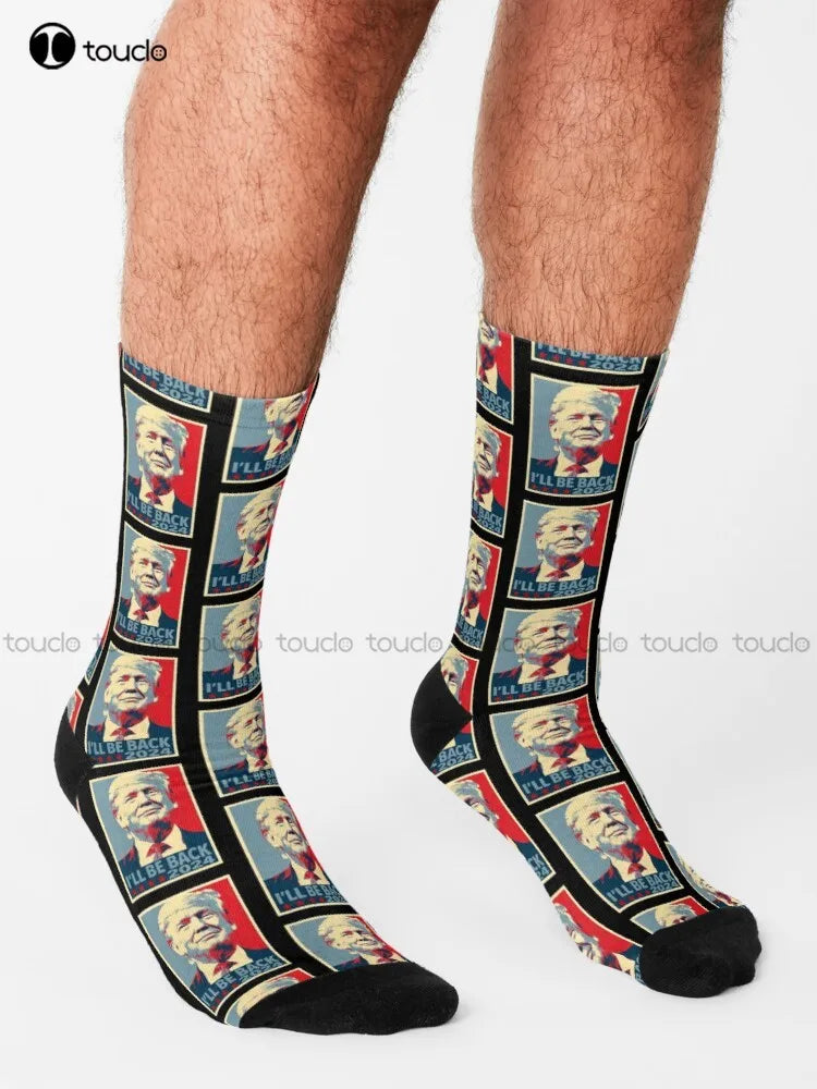 Trump 2024 'I'll Be Back' Patriotic Socks - Unisex Socks