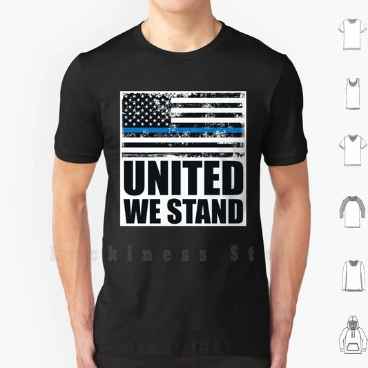 Thin Blue Line USA Flag Support Shirt - Back The Blue Law Enforcement Badge