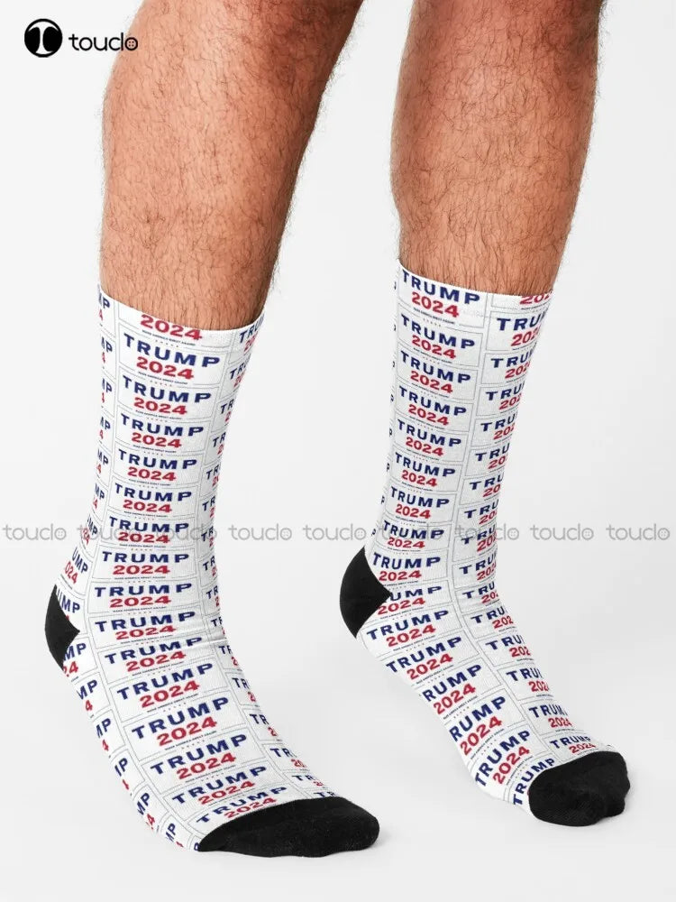 Trump 2024 White Crew Socks - Custom Unisex Socks