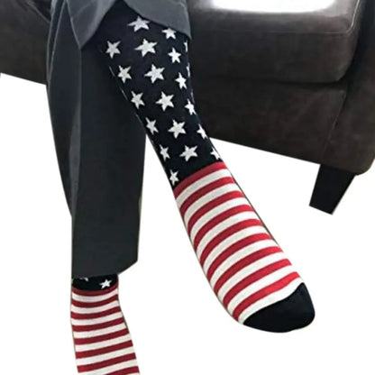 American Tribute Flag Socks - Striped Patriotic Cotton Sports Socks