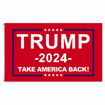 Donald Trump 2024 Flag - Take America Back Campaign Banner