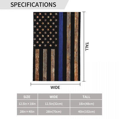 Thin Blue Line American Flag Car Decal - Support Police Blue Lives Matter Garden Flag