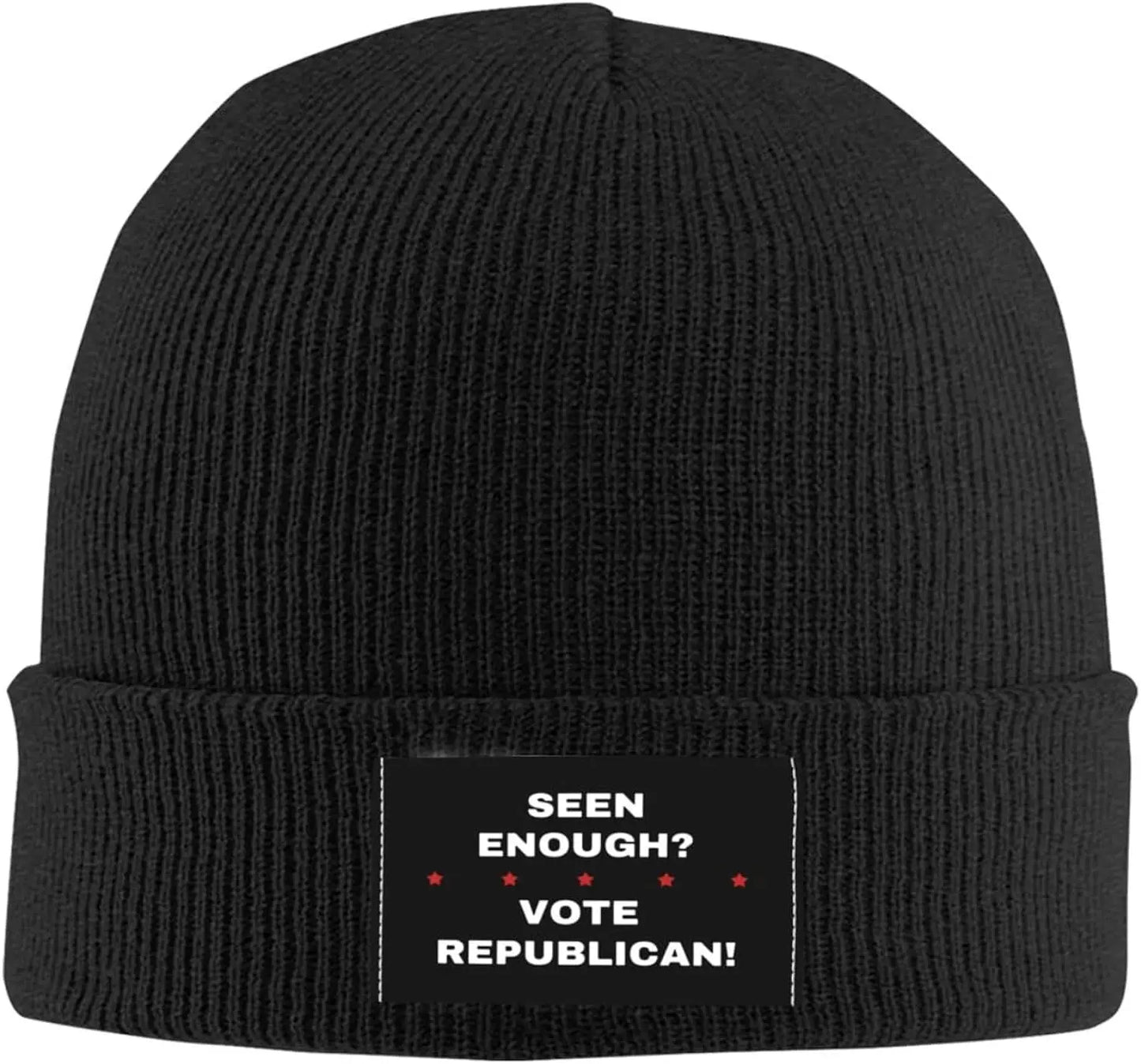 Vote Red Knit Beanie - Warm Winter Cap with Bold Republican Message