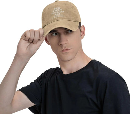 White Straight Republican Male Statement Baseball Cap