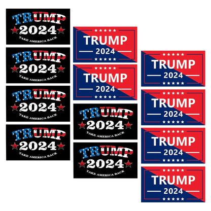 Trump 2024 Patriotic American Flag Car Sticker - USA Presidential Election Bumper Decal