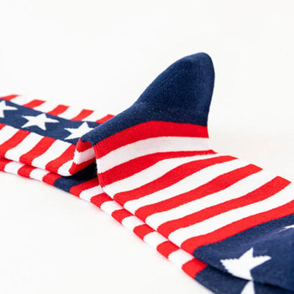 American Pride Flag Socks - Patriotic Stars and Stripes Cotton Socks