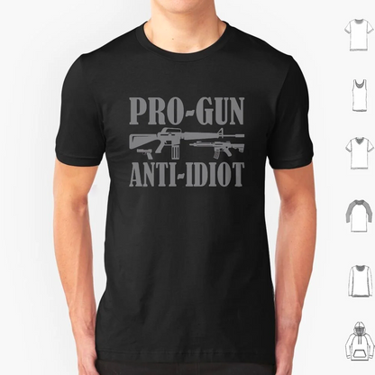 Pro-Gun & Anti-Idiot Tee - Patriotic 2nd Amendment Shirt