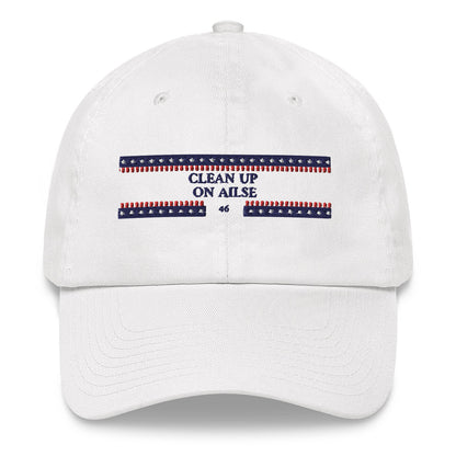 Clean Up on Aisle 46 Humorous Political Hat - Satirical Cap