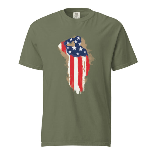 Proud American Flag Tee - Patriotic Cotton T-Shirt for All