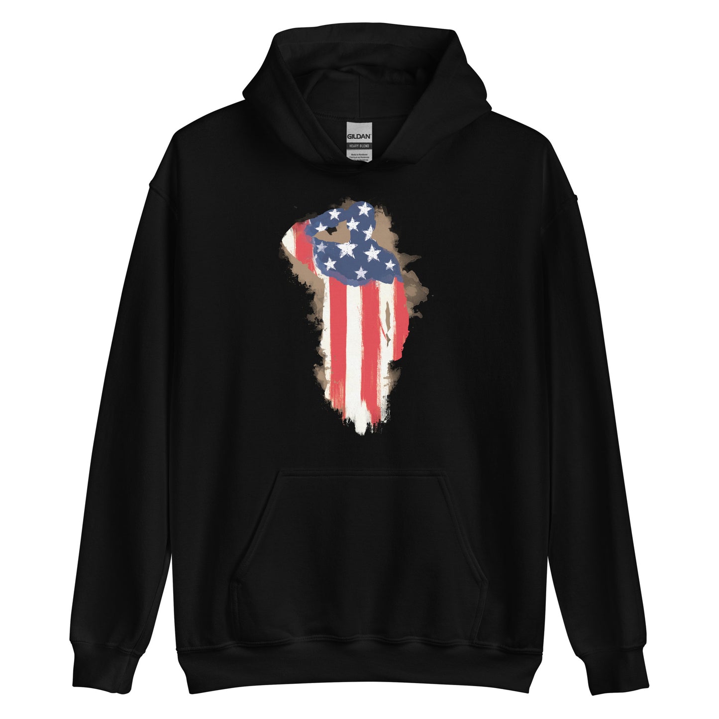 Proud American Solider Salute  Hoodie - Patriotic Pullover Sweatshirt