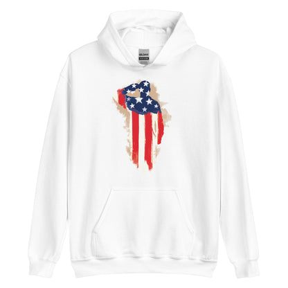 Proud American Solider Salute  Hoodie - Patriotic Pullover Sweatshirt